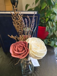Image 2 of Roped White Rose and Dark Mauve Roses