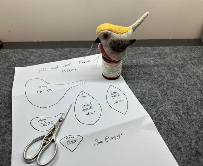 Felt & Wool Robin pattern