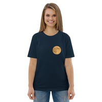 Image 2 of Yellom Moon On the Blue Unisex Organic Cotton T-shirt