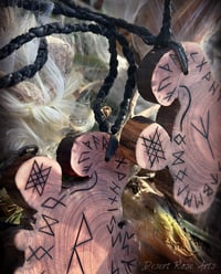 Image 2 of Manzanita Wood Rune Pendant Necklaces