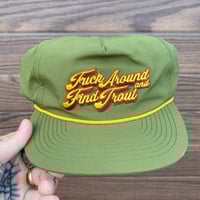 Image 1 of FAAFT Green Unstructured Five Panel hat