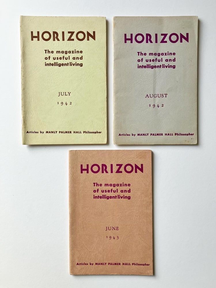 Three Issues of Manly P. Hall's Horizon