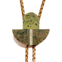 Image 1 of Epidote, Rhyolite & Oolite Bolo Tie