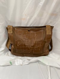 Image 1 of Cowhide Patchwork Tote Bag (Brown)
