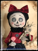 Creepy folk art doll gothic 