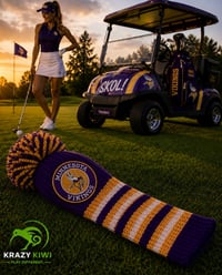 Image 4 of Minnesota Vikings custom Golf Club Cover hand knit logo NFL fan  gift-df0a7156