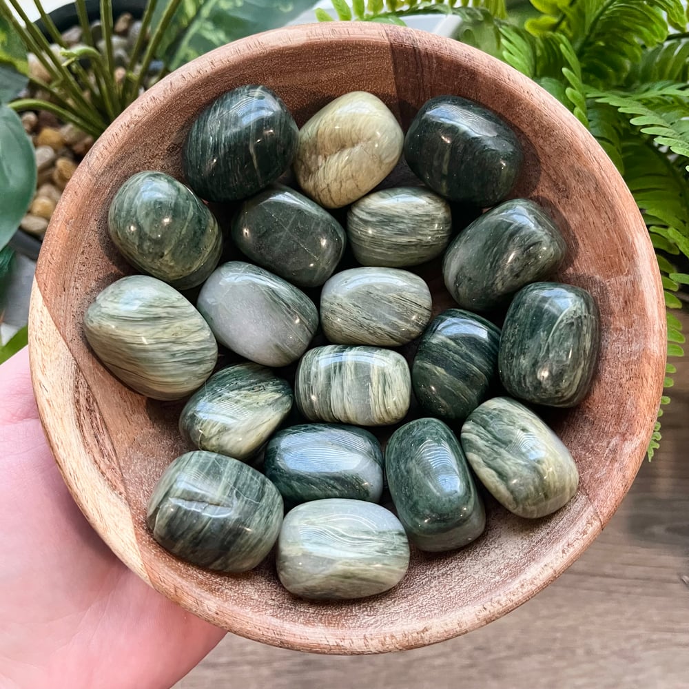 Green Hair Jasper Tumble