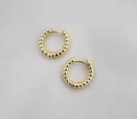 Image 4 of Twisted Gold Hoops 