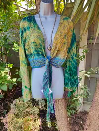 Image 2 of Wanderlust Stevie top Turquoise and yellow gold throughout