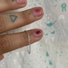 plain heart chain ring