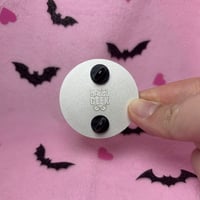 Image 2 of 1.75 Inch Binome - Silver Frosted Finish Icon Pin