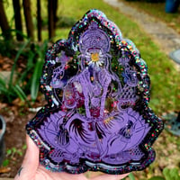 Image 1 of Purple Flower-Filled Ganesha