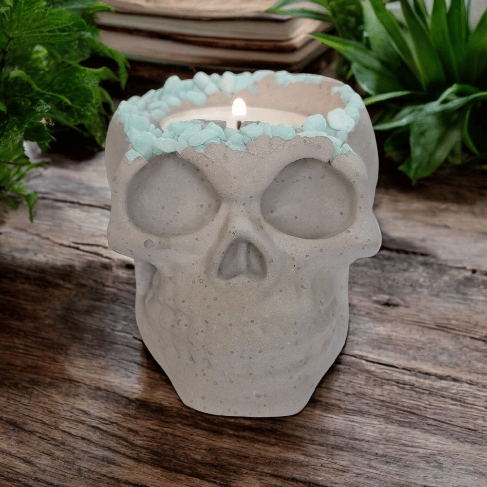 Image of Cement Skull Mini Planter 2