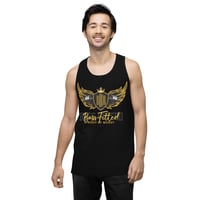 Image 2 of BOSSFITTED Black and Yellow Men’s premium tank top