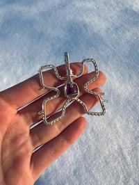 Image 1 of Silver Amethyst Excision Pendant