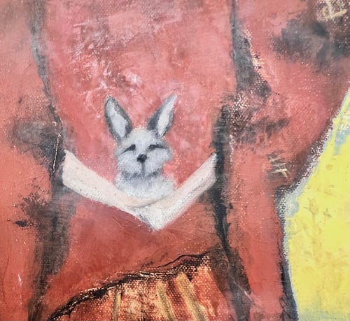 Image of Little Saint Francesca with Bunny & Blue Birds- Shanny Brooke