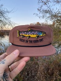 Image 1 of Focus On The Good Shit Brown Five Panel hat