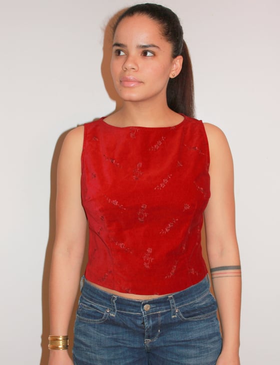 Image of NECESSARY OBJECTS VELVET TOP