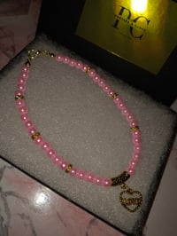 Image 2 of LOVE Charm Bracelet & Anklet (Pink)