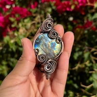 Image 4 of XL Labradorite “Portal” Pendant 🌈🌀