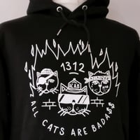 Image 1 of Hoodie All Cats Are Badass