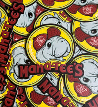 “Mana-tee’s” matte 4” vinyl sticker