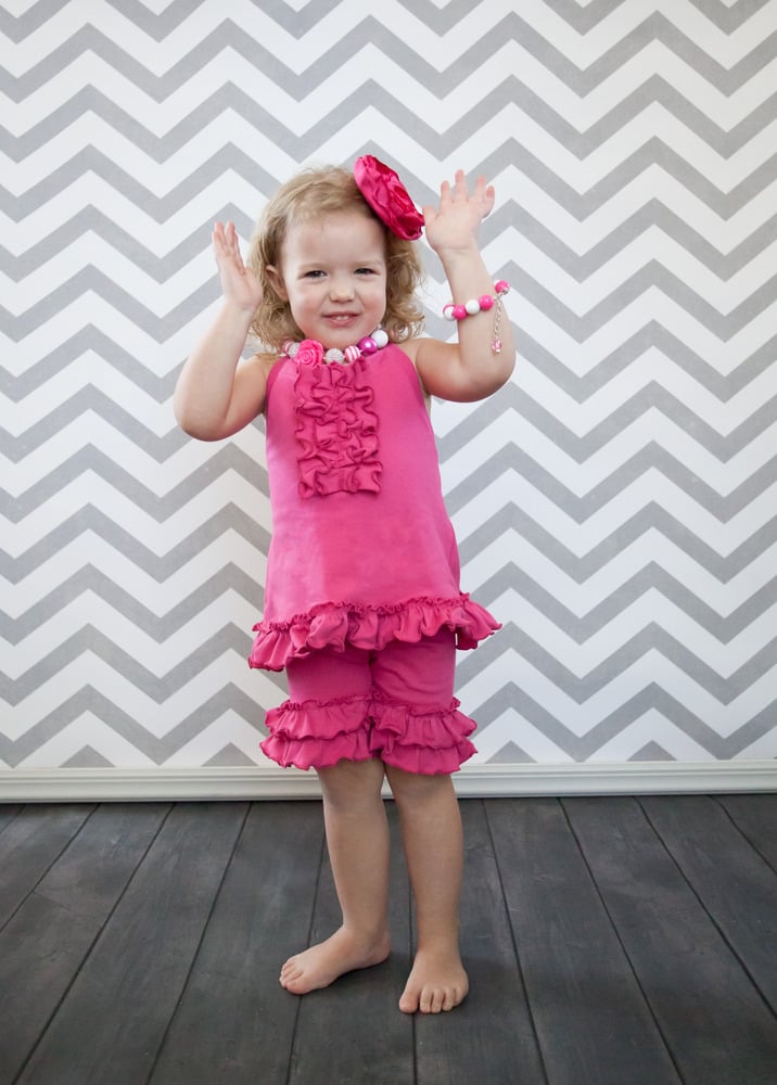 Image of Ruffle Shorties Hot Pink