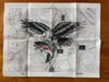 eagle catch - vintage Oregon sportsman map