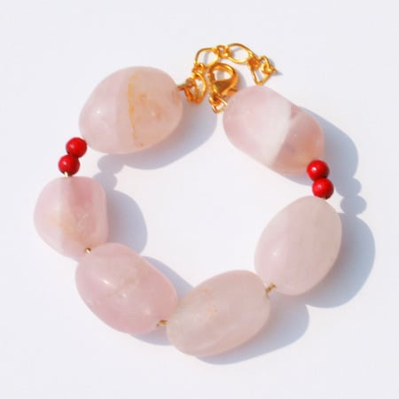 Image of Sexy Nights - Rose Quartz Chunky Bracelet