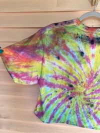 Image 6 of LARGE Disrespect Your Surroundings Tie Dye Crop Top Shirt C3