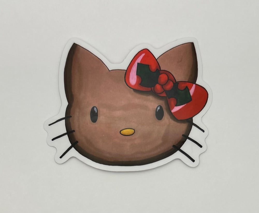 Image of Gingerbread Hey Kitty Clear Sticker