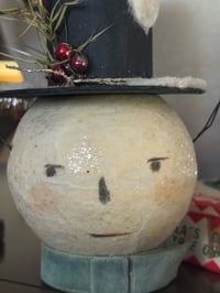 Image 6 of Antique Inspired Snowman Candy Container 2 