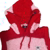 Image 2 of Super Lovers pink and red striped knit set