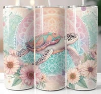 pastel turtle 20oz tumbler