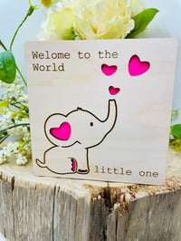 Image 3 of Wooden Newborn Baby Card