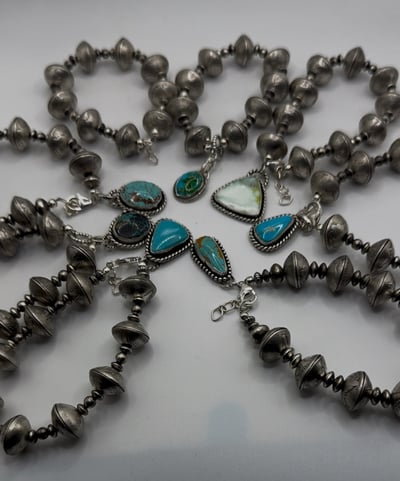 Image of Mercury Dime Bracelet with Charm & Sterling bead accents - PRE ORDER 🩵