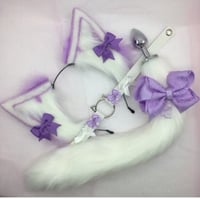 Purple / white Kitten petplay set 🖤🐾🐈‍⬛