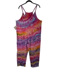 Image 3 of L/XL Cotton Blend Knit Pocket Jumpsuit in Euphoria Agate Ice Dye