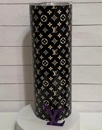 L V inspired 20 oz tumbler with 3d printed keychain 