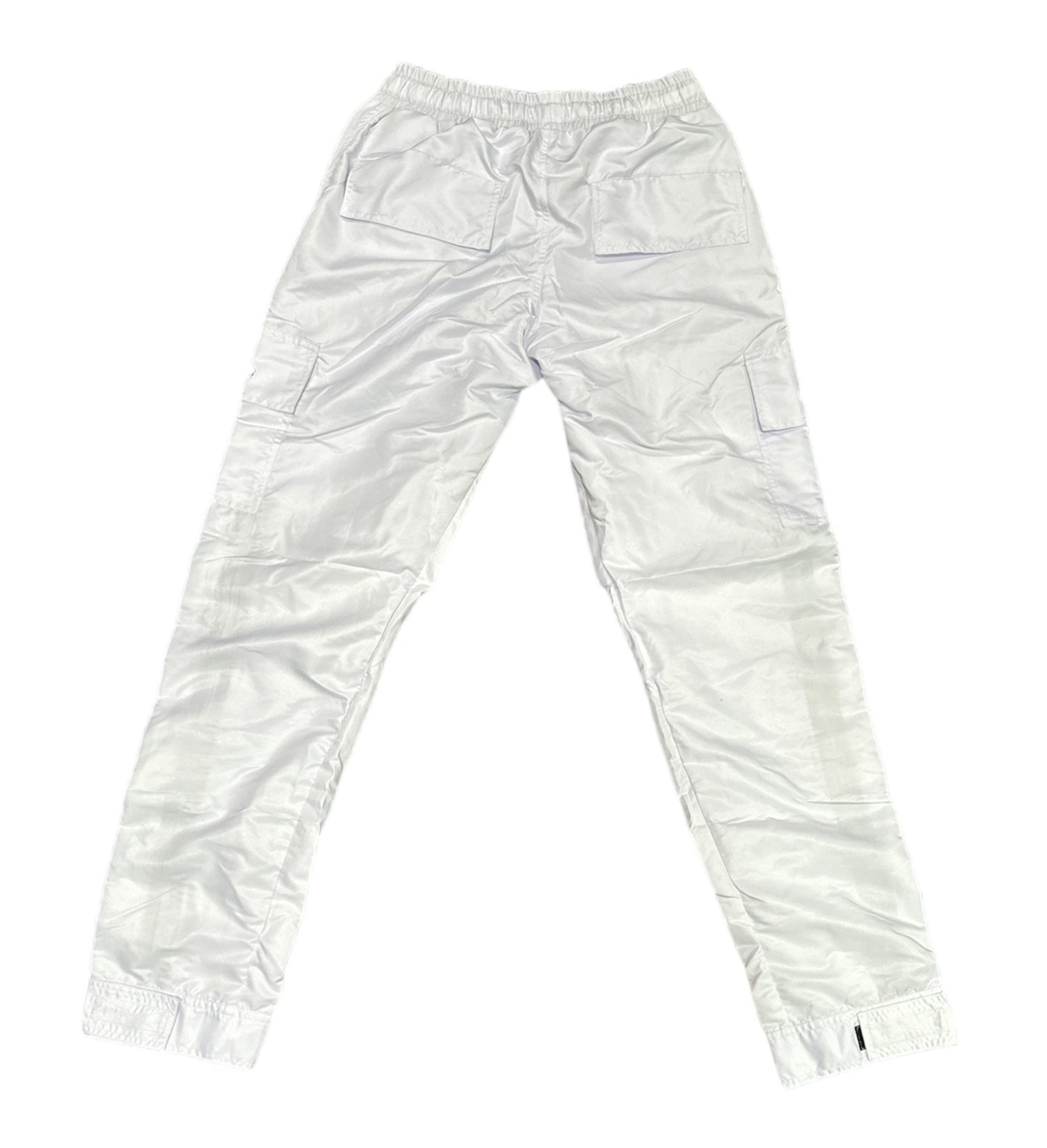 Image of White Lightweight Button Zip Pants