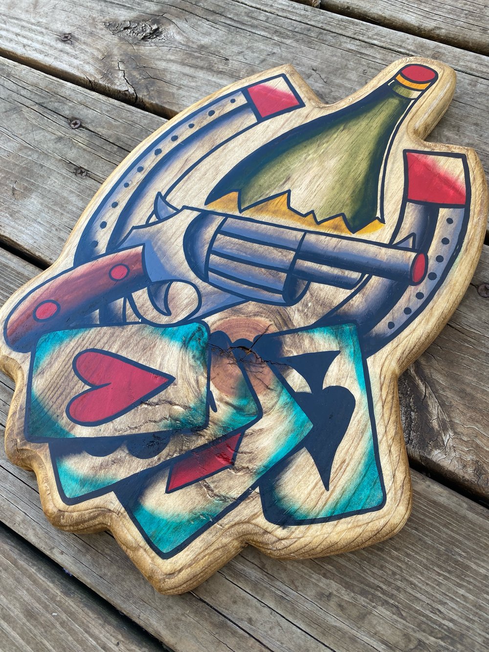 Man’s Ruin Wood Cutout Wall Art