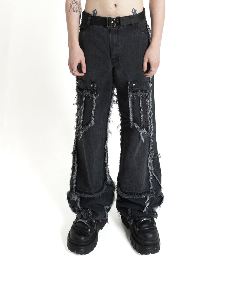 Deconstructed Washed jeans | edm.clothes