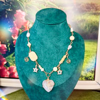 Image 2 of "Celestial Heart" Wire Wrapped Heart Pendant Charm Necklace