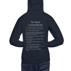 Image of The Fitted Commandments Hoodie - White Print