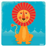 Image 1 of Sun Lion Modern Nursery Art Print