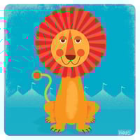 Image 1 of Sun Lion Modern Nursery Art Print