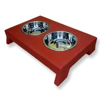 Image 7 of Elevated Cat Feeder (Whisker Friendly, Stainless Bowls)