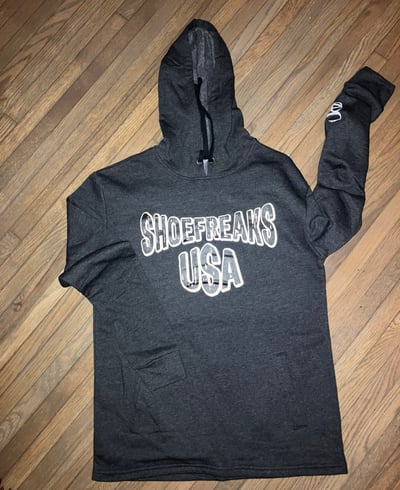 Image of BIG CHEST logo hoodie (Heather Blk)