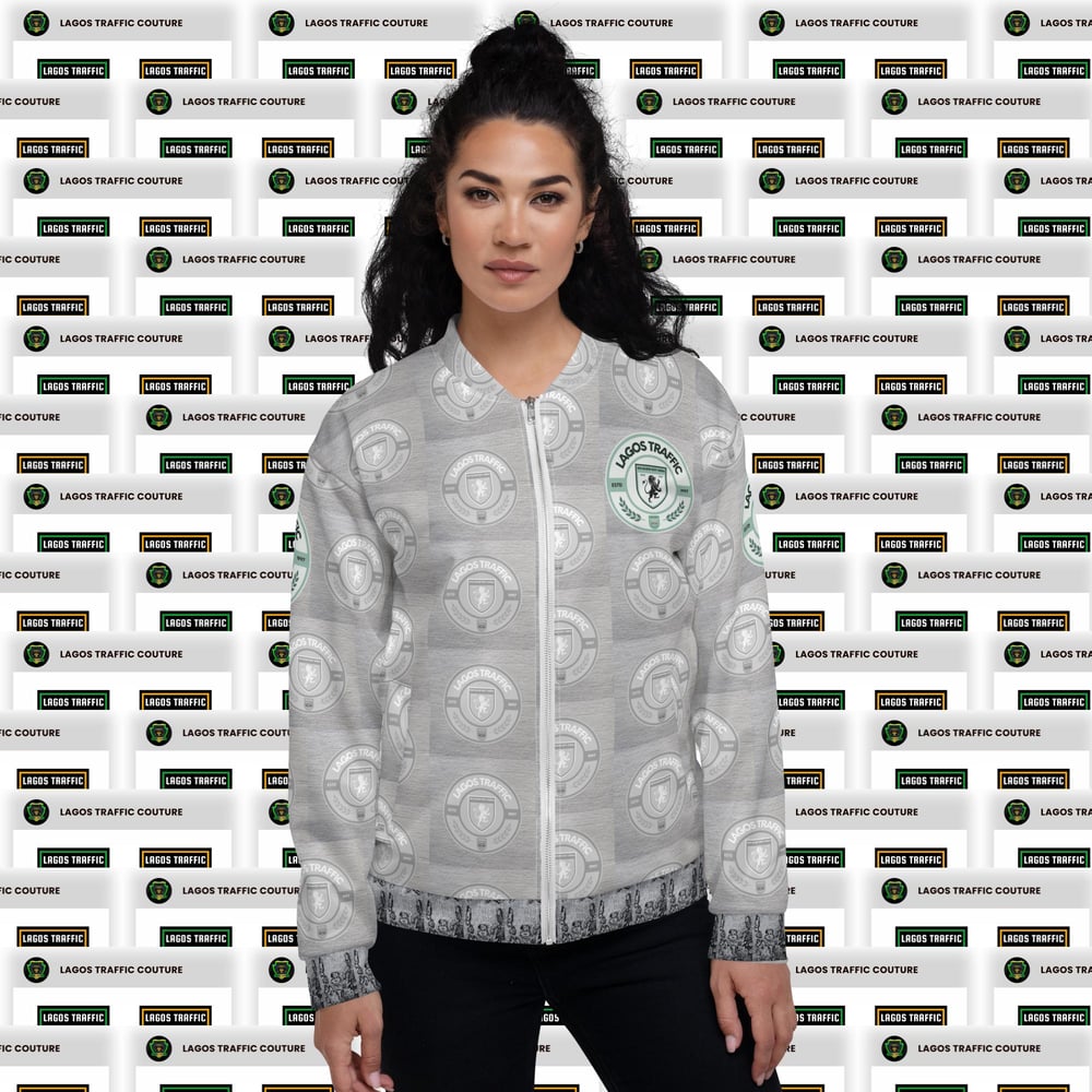 GREY REBEL (WHITE TRIM) - LAGOS TRAFFIC RUSTIC BOMBER JACKET