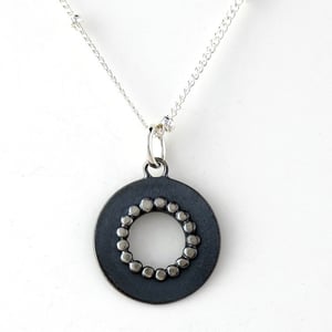 Image of Teeny Circle Necklace - oxidized